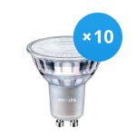 Multipack 10x Philips MASTER Value LED Spot GU10 PAR16 3.7W 270lm 36D - 930 Blanc Chaud | Meilleur rendu des couleurs - Dimmable - Équivalent 35W