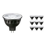 Multipack 10x Philips Master LED Spot GU5.3 MR16 6.7W 410lm 10D - 927 Blanc Très Chaud | Meilleur rendu des couleurs - Dimmable - Équivalent 35W
