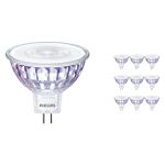 Multipack 10x Philips Master Value LED Spot GU5.3 MR16 7.5W 660lm 60D - 940 Blanc Froid | Meilleur rendu des couleurs - Dimmable - Équivalent 50W