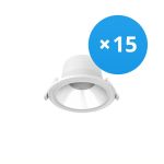 Multipack 15x Noxion Downlight LED Apollo 9W 1100lm 60D - 840 Blanc Froid | 145mm - Diamètre 120mm - UGR <19