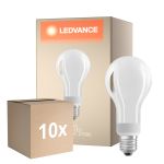 Multipack 10x Ledvance Classic LED E27 Poire Filament Dépolie 18W 2452lm - 827 Blanc Très Chaud | Dimmable - Équivalent 150W