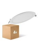Multipack 4x Ledvance Downlight LED Slim Rond DN210 18W 1530lm 120D - 840 Blanc Froid | 225mm