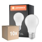 Multipack 10x Ledvance Classic LED E27 Poire Dépolie 4.9W 470lm - 827 Blanc Très Chaud | Équivalent 40W
