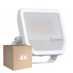 Multipack 4x Ledvance Projecteur LED Aluminium Blanc 41W 6000lm 100D - 840 Blanc Froid | IP66 - Symétrique