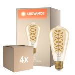 Multipack 4x Osram Vintage 1906 LED E27 Edison Filament Dorée 8.8W 806lm - 824 Blanc Très Chaud | Dimmable - Équivalent 60W