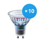 Multipack 10x Philips MASTER LED Spot ExpertColor GU10 PAR16 3.9W 280lm 36D - 930 Blanc Chaud | Meilleur rendu des couleurs - Dimmable - Équivalent 35W
