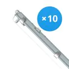Multipack 10x Noxion Réglette LED Étanche Boîtier Vide  Poseidon V2.0 | Convient Pour 1x120cm Tube LED