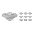 Multipack 10x Noxion Lucent Spot LED G53 AR111 7.4W 450lm 24D - 930 Blanc Chaud | Meilleur rendu des couleurs - Dimmable - Équivalent 50W