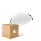 Multipack 4x Ledvance Downlight LED Alu DN150 14W 1190lm 100D - 830 Blanc Chaud | 160mm - IP44 