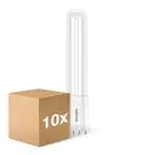 Multipack 10x Philips CorePro PL-L LED Ampoule EM/Mains 8W - 840 Blanc Froid | 4-Pins - Équivalent 18W