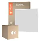 Multipack 4x Ledvance Panneau LED Compact Aluminium Blanc 33W 3630lm - 830 Blanc Chaud | 60x60cm - UGR < 19