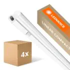 Multipack 4x Ledvance Réglette LED Linear Compact Commutateur 14W 1500lm - 840 Blanc Froid | 120cm