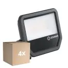 Multipack 4x Ledvance Projecteur LED Aluminium Noir 41W 6000lm 100D - 865 Lumière Du Jour | IP66 - Symétrique