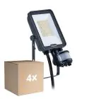 Multipack 4x Philips Projecteur LED Ledinaire BVP167 20W 2400lm 110D - 830-840-865 CCT | IP65 - Détecteur de Mouvement et de Lumière - Symétrique