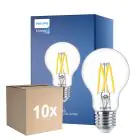 Multipack 10x Philips Master LED E27 Poire Filament Claire 3.4W 470lm - 922-927 Dim To Warm | Meilleur Rendu Des Couleurs - Dimmable - Équivalent 40W