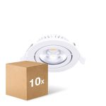 Multipack 10x Noxion LED Kantelbaar Slim Spot Wit Rond 6W 520lm 60D - 927 Zeer Warm Wit | 85mm - IP54 - Dimbaar - Beste Kleurweergave