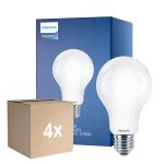 Multipack 4x Philips Classic LED Lamp E27 Peer Mat 17.5W 2452lm - 827 Zeer Warm Wit | Vervangt 150W