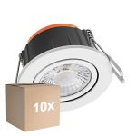 Multipack 10x Ledvance LED Spot Combo Adjust Aluminium Wit 6W 600lm 60D - 827-830-840 CCT | 82mm - Zaagmaat 68mm - IP65