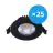 Multipack 25x Noxion LED Kantelbaar Slim Spot Zwart Rond 6W 550lm 60D - 927 Zeer Warm Wit | 85mm - IP54 - Dimbaar - Beste Kleurweergave