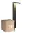 Multipack 3x Nordlux Solar Tuinverlichting Rica Vierkant Roestvrij Staal Zwart 4.5W 380lm - 830 Warm Wit |Bewegings- en Lichtsensor
