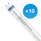 Multipack 10x Philips LED Buis T8 MASTER (HF) High Output 8W 1000lm - 830 Warm Wit | 60cm - Vervangt 18W