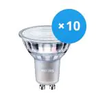Multipack 10x Philips MASTER Value LED Spot GU10 PAR16 3.7W 285lm 60D - 940 Koel Wit | Beste Kleurweergave - Dimbaar - Vervangt 35W