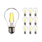Multipack 10x Noxion Lucent LED E27 Peer Filament Helder 4.5W 470lm - 840 Koel Wit | Vervangt 40W