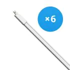 Multipack 6x Bright Choice LED Waterdichte Montagebalk 27W 2970lm - 840 Koel Wit | 150cm