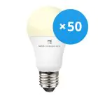 Multipack 50x WiZ Smart LED E27 Peer Mat 9W 806lm - 827 Zeer Warm Wit | Dimbaar - Vervangt 60W