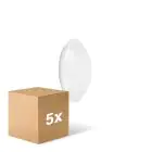 Multipack 5x Ledvance LED Bulkhead Surface Circulair 250 Wit 13W 960lm - 840 Koel Wit | 250mm - IP44 - Bewegings- en lichtsensor