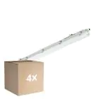Multipack 4x Philips LED Waterdichte Montagebalk Ledinaire WT065C 23/42W 2900/4800lm - 840 Koel Wit | 120cm