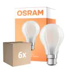 Multipack 6x Osram Classic LED B22d Peer Filament Mat 11W 1521lm - 865 Daglicht | Dimbaar - Vervangt 100W