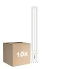 Multipack 10x Philips CorePro PL-L LED Lamp EM/Mains 12W - 830 Warm Wit | 4-Pin - Vervangt 24W
