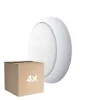 Multipack 4x Noxion LED Bulkhead Pro V2 12/16/20W 2400lm - 830-840-865 CCT | 325mm - IP65 + Ring Wit