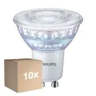 Multipack 10x Philips MASTER Value LED Spot GU10 PAR16 5.5W 575lm 36D - 927 Zeer Warm Wit | Beste Kleurweergave - Dimbaar - Vervangt 80W