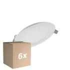 Multipack 6x Ledvance LED Downlight Slim Rond DN105 6W 430lm 120D - 840 Koel Wit | 118mm 