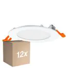 Multipack 12x Osram LED Downlight Recess Slim Wit 8W 550lm 110d - 830 Warm Wit | Zaagmaat 120mm - IP20